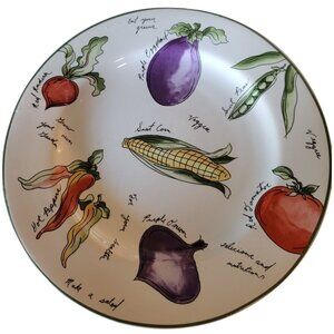 Sakura Garden Delight 1995 Stoneware Plate By Sue Zipki Vegetables Vtg 8.5"